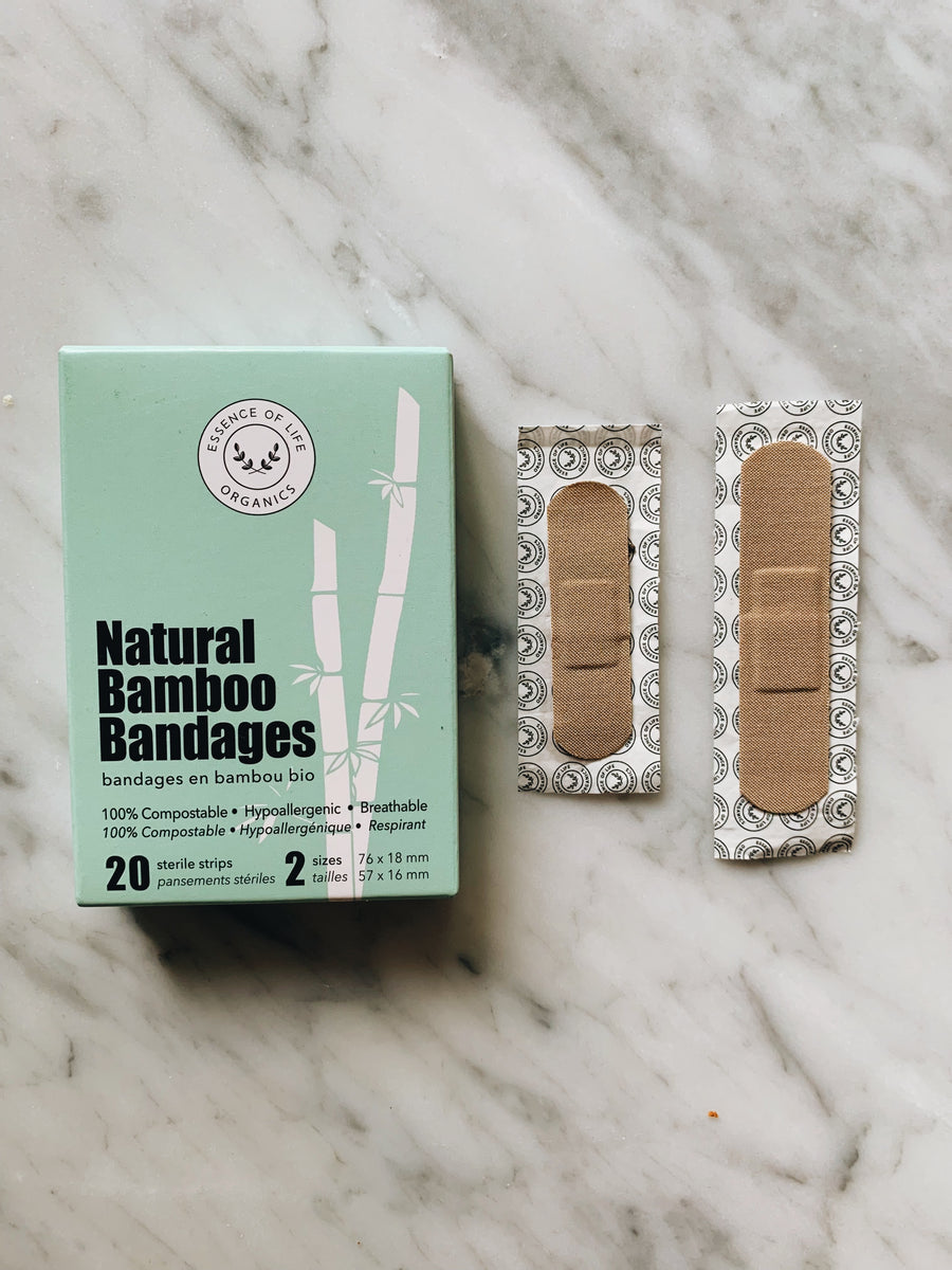 100% biodegradable Bamboo bandages, 20 strips (2 sizes) – Essence