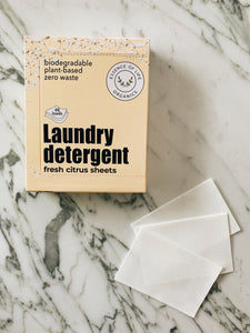 Zero Waste Laundry Detergent sheets, fresh citrus