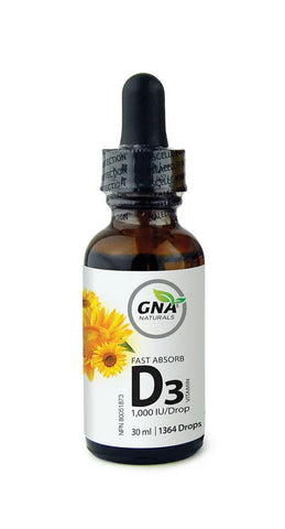 GNA Naturals Vitamin D3 1000 IU Liquid Drops