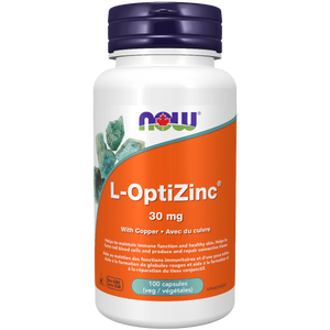 NOW L-OptiZinc 30mg 100 Veggie Caps