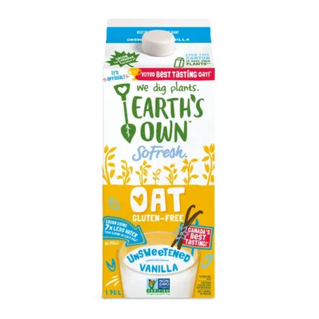 Earth's Own So Fresh Oat Unsweetened  Vanilla  1.75 L (requires refrigeration)