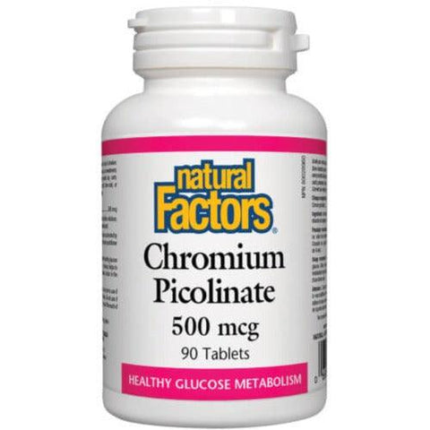 Natural Factors Chromium Picolinate 500mcg 90 Tablets